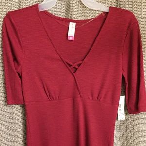 MAROON 3/4 SLEEVES BLOUSE